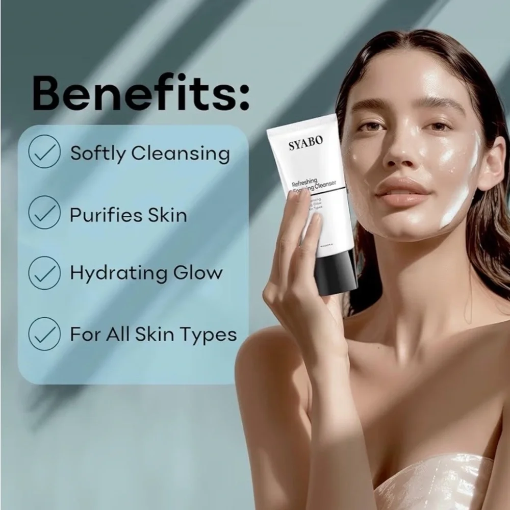 Syabo Refreshing Foaming Cleanser For All Skin Types 5.07 oz. In Sealed Box
